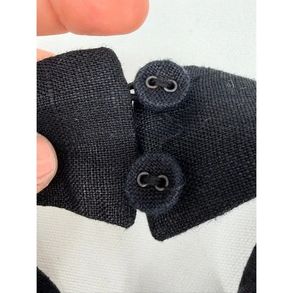 Reformation Tate Linen Halter Top Black Button Front Size 4 NWT - Picture 10 of 16